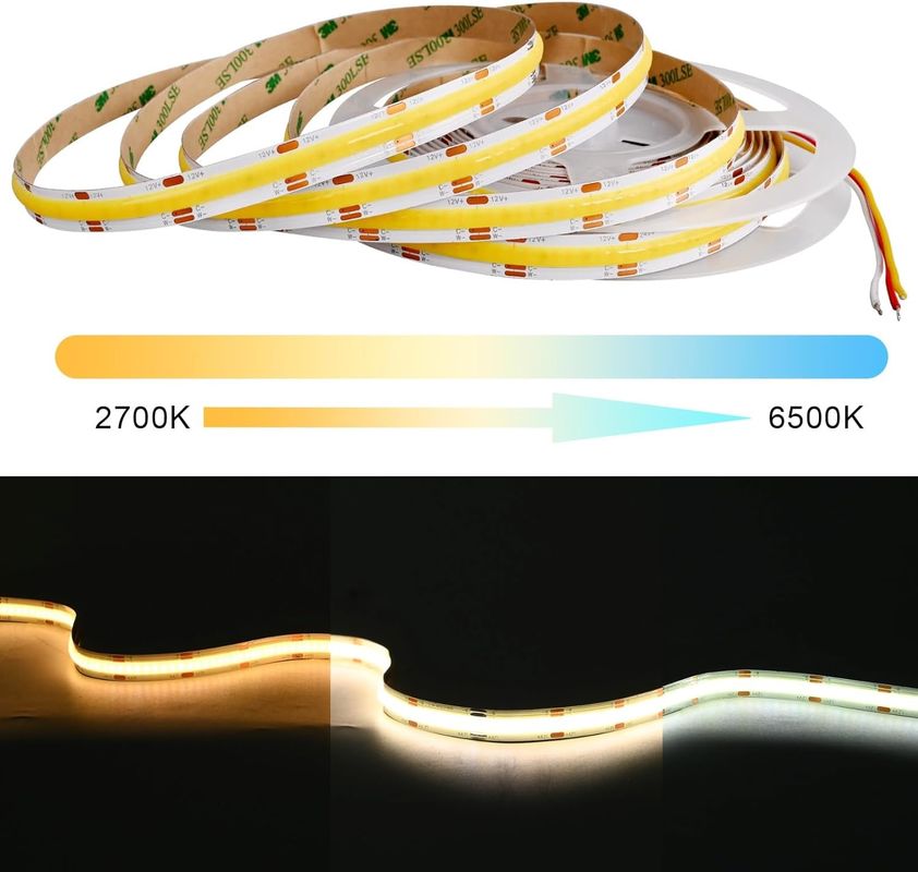 560LED COB LED Strip 90 CRI CCT Flexible COB 3M z adapterem i mini kontrolerem RF