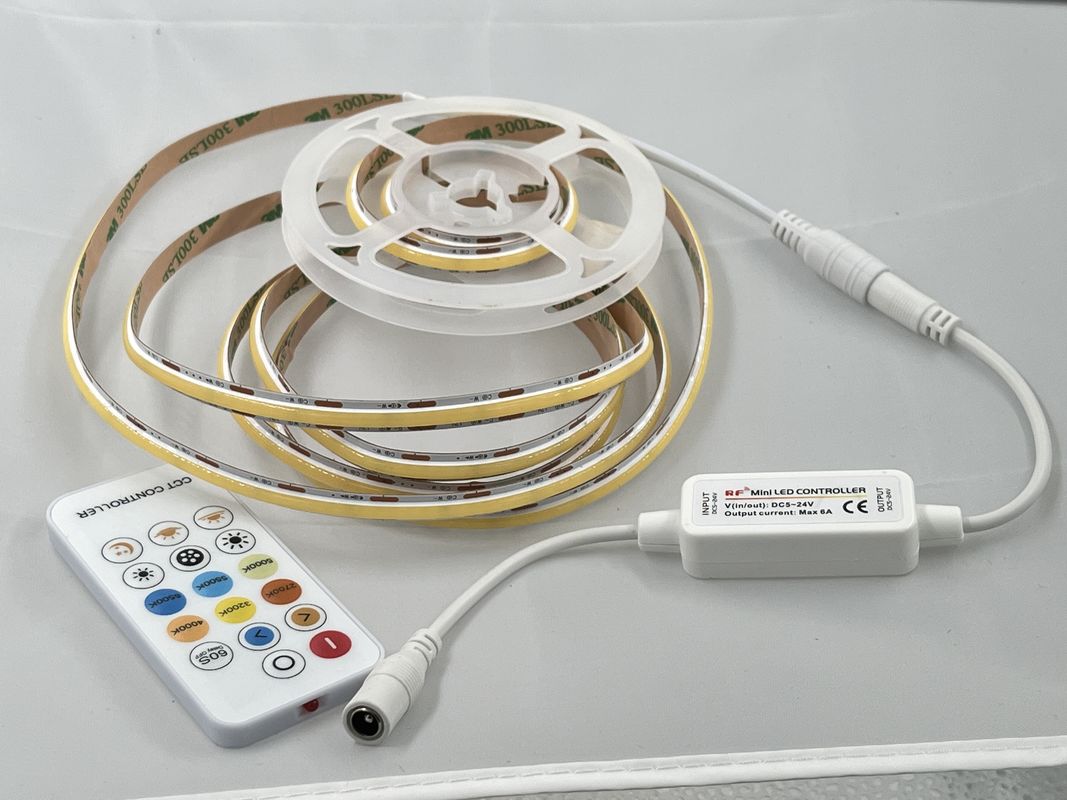 90 CRI COB 560leds CCT Dimmable LED Strip 8mm PCB dla energooszczędnego oświetlenia przyjaznego środowisku w Europie