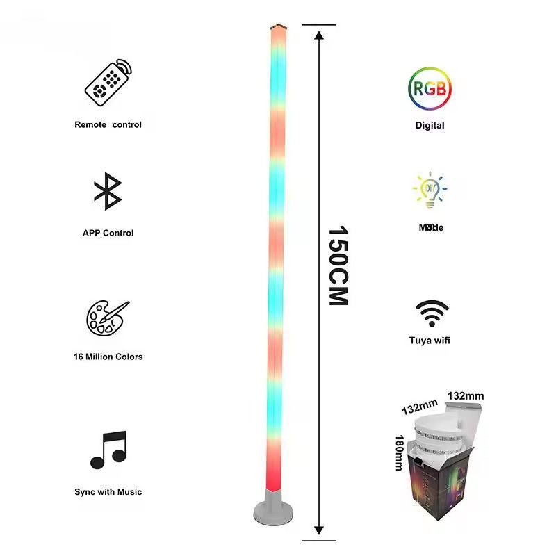 USB Dźwięk Aktywowany LED RGB Lampy podłogowe Ryginał Biurowy Pokój gier WIFI / IR Telekomanda