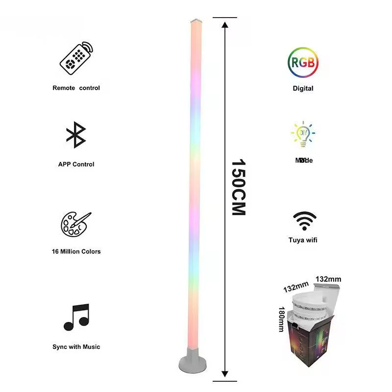 USB Dźwięk Aktywowany LED RGB Lampy podłogowe Ryginał Biurowy Pokój gier WIFI / IR Telekomanda