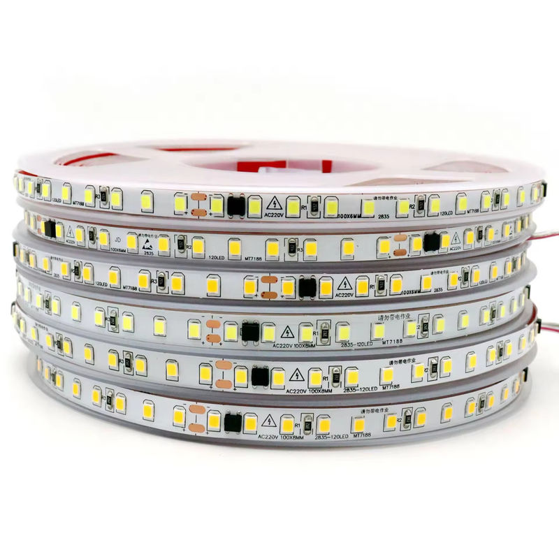 IP20 2835 220v LED Light Strip Wysokie napięcie 8MM 120led/M 240led/M Wysoka jasność 2835 samoprzylepny w Europie