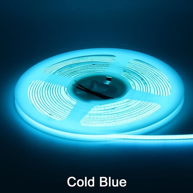 3 mm szerokości Super wąska paska COB LED 400Leds / m Ice Blue 5m dłuższy okres życia