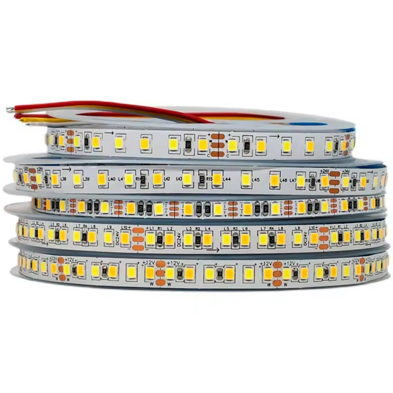 Fabryczna sprzedaż Dwukolorowe światło LED CCT 24v Temperatura kolorowa regulowana 120led 12v światło 2835 LED Dekoracja