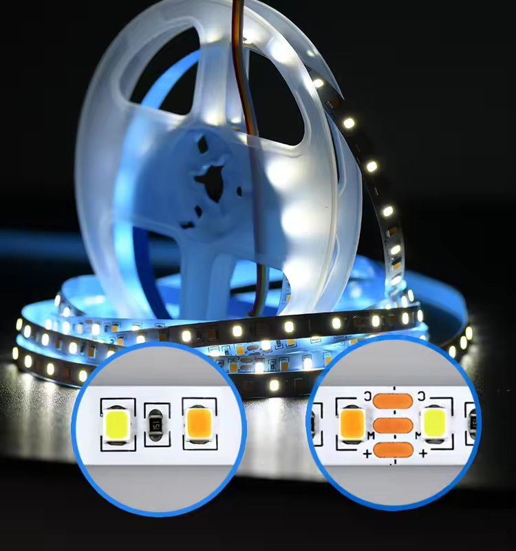 Fabryczna sprzedaż Dwukolorowe światło LED CCT 24v Temperatura kolorowa regulowana 120led 12v światło 2835 LED Dekoracja