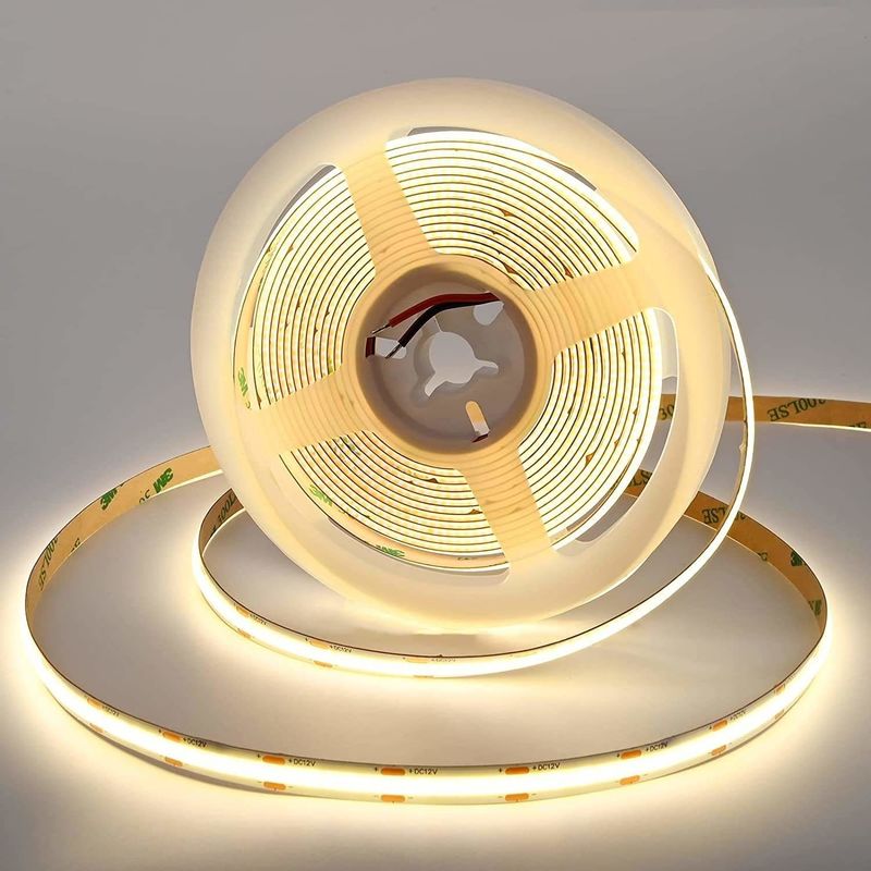 Gorąca sprzedaż 480leds 12W/M Dimmable IP20 90Ra COB LED Strip 12V/24V Wejście napięcie