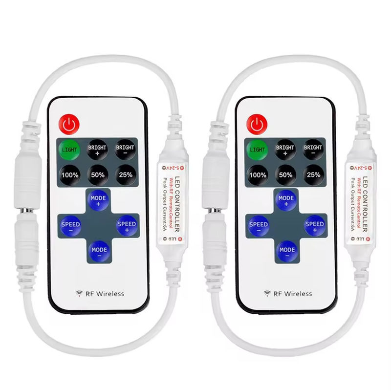 Najlepiej sprzedający Mini LED kontroler 11 kluczy 5V 12V 24V Jednokolorowy kontroler RF bezprzewodowy dotykowy zdalny oświetlenie LED przyciemniacz