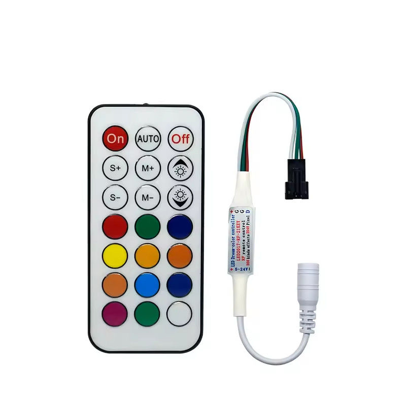 Wysokiej jakości 21 kluczy 2084 pikseli RF pełnobarwny sterownik WS2811 DC5~24V sterownik 2812 IC dream color led sterownik