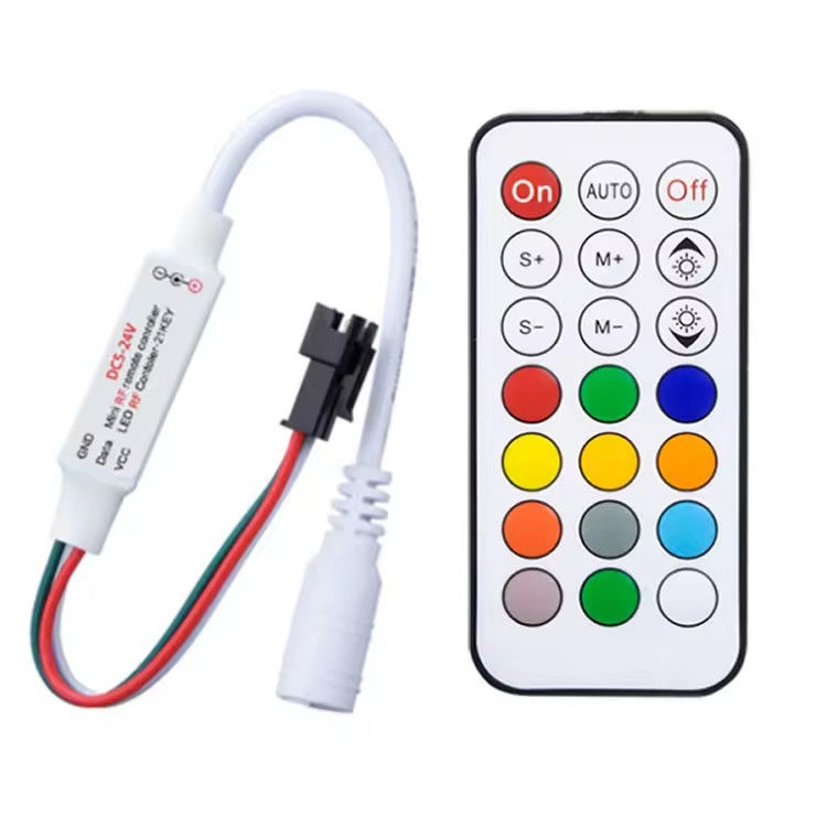 Wysokiej jakości 21 kluczy 2084 pikseli RF pełnobarwny sterownik WS2811 DC5~24V sterownik 2812 IC dream color led sterownik