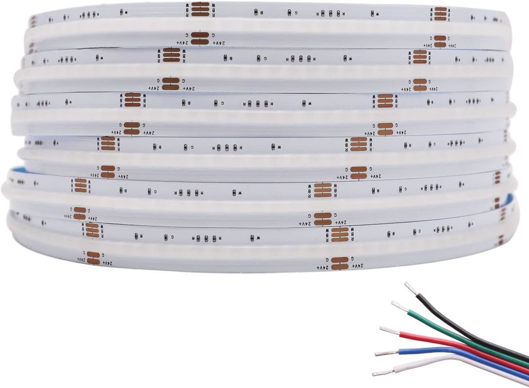 Zgaszalny pas LED RGBW COB o mocy 19 W z 784 diodami LED/m o klasyfikacji IP20 i sterowaniem DMX512/RF/Bluetooth/WiFi