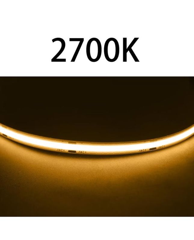 Wysoki CRI DC24V światła COB480 5m/roll RA90 paska kołkowata do dekoracji wewnętrznej zewnętrznej wodoodporny profil paska COB
