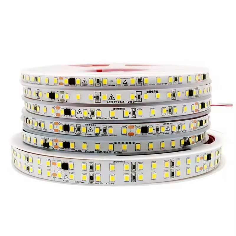120LED/m Elastyczny pasek LED do pomieszczeń wewnętrznych Bez potrzeby kierowcy CRI80 2835 SMD 8mm PCB Długość 5M/10M