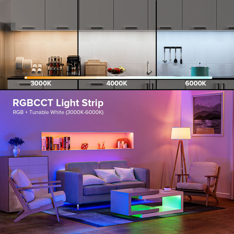 Ultra jasny 840 LED/m 24V DC COB LED Strip Light 12mm Wide PCB Do oświetlenia domowego i komercyjnego