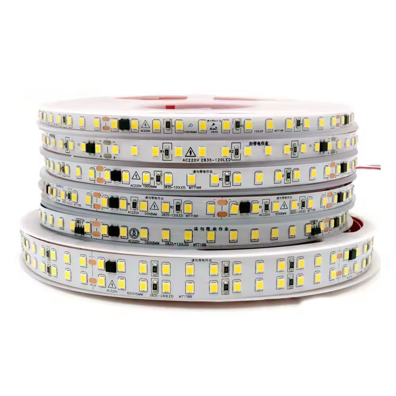 Bezpłatny kierowca Ip44 220V 110V 2835 240led 10cm odcięty z tyłu kij 127V wodoodporny 10cm odcięty elastyczny pas LED do użytku na zewnątrz