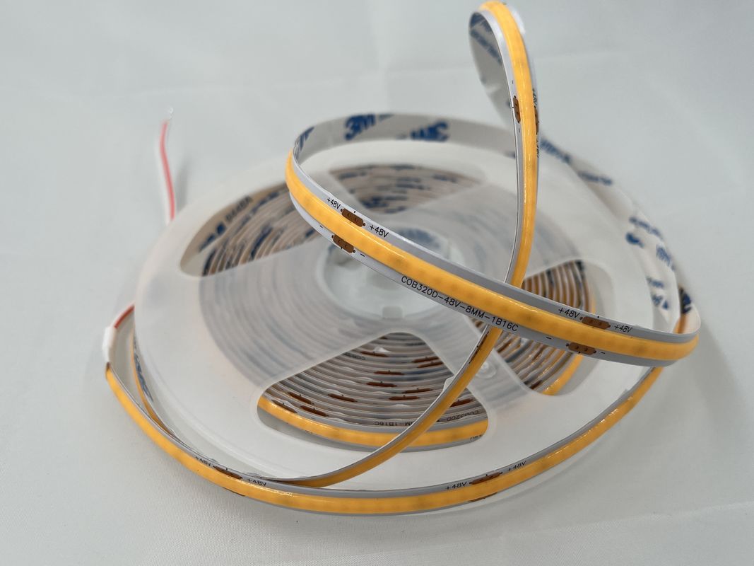 48V COB 320leds/M 90CRI Słoneczny 100lm/W 11W/M Elastyczny COB LED Strip Light Do dekoracji wnętrz