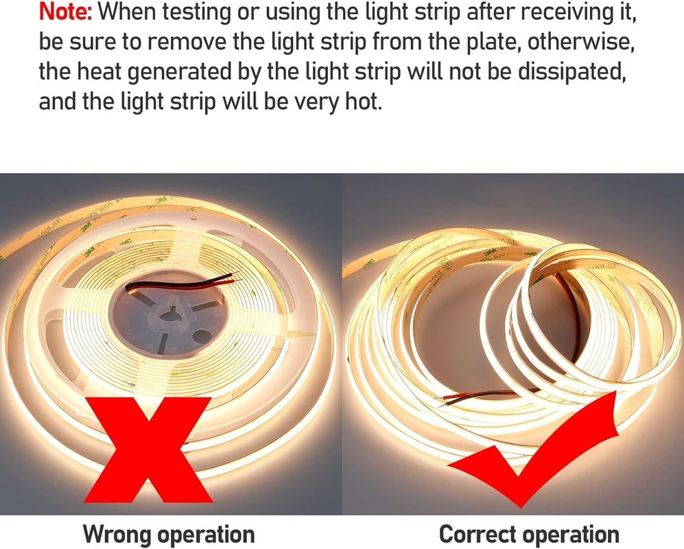 Dekoracja wewnętrzna zewnętrzna COB LED Strip Light High CRI 280 320/480