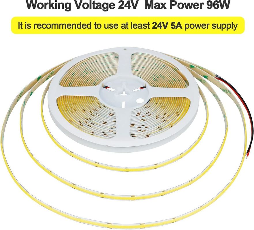 Dekoracja wewnętrzna zewnętrzna COB LED Strip Light High CRI 280 320/480