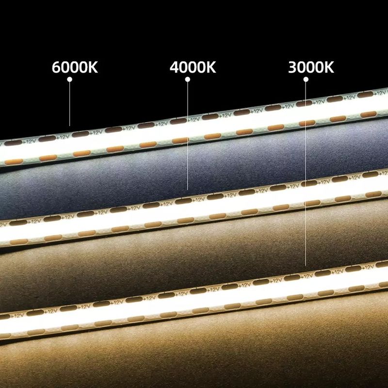 Elastyczna taśma LED 320 diod LED Biała / Ciepła biel DC24V Szerokość 8 mm Zintegrowane światło LED COB