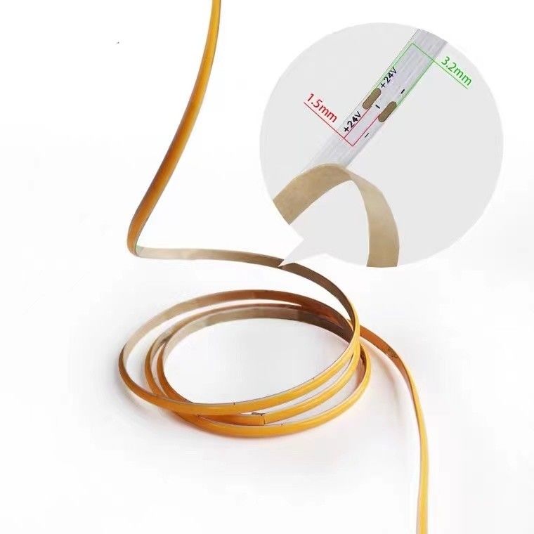 12V / 24V 8mm 90Ra 320d fob Profil aluminiowy COB LED Strip do dekoracji