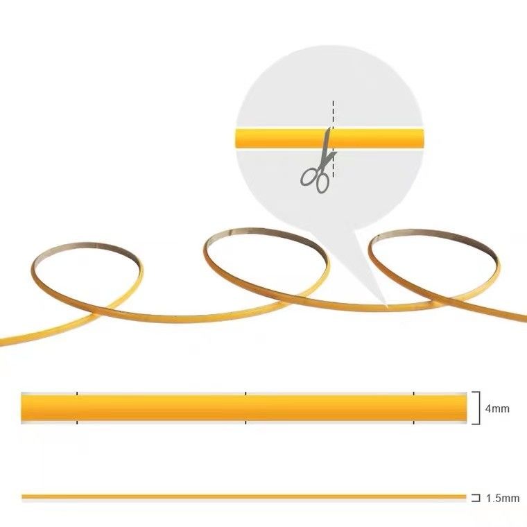 12V / 24V 8mm 90Ra 320d fob Profil aluminiowy COB LED Strip do dekoracji