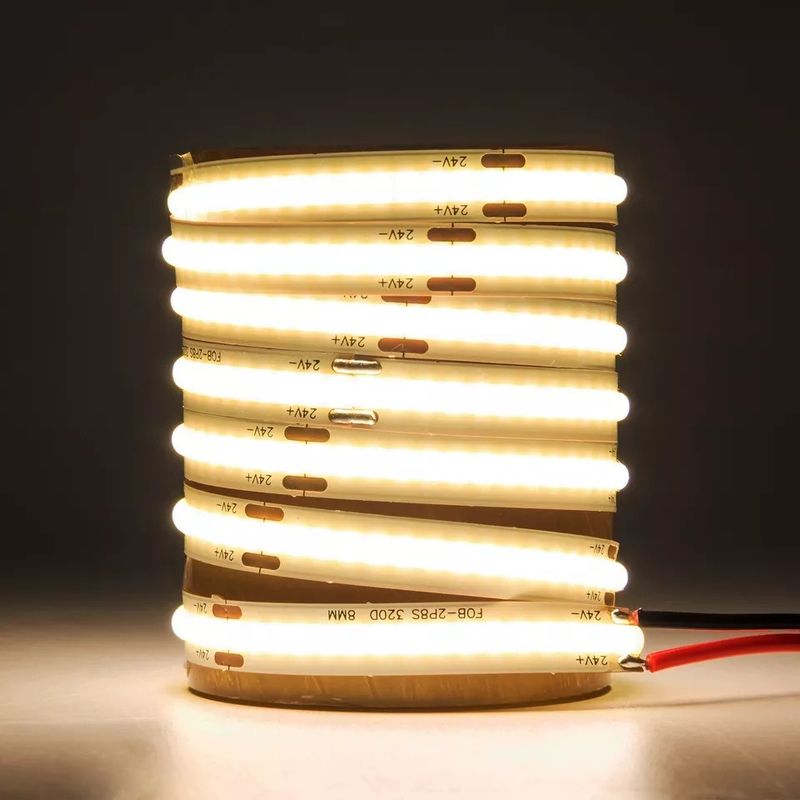 12V 24V wodoodporny IP65 IP67 IP68 CRI90 Zgaszający 5M elastyczny pas LED COB do pomieszczeń wewnętrznych