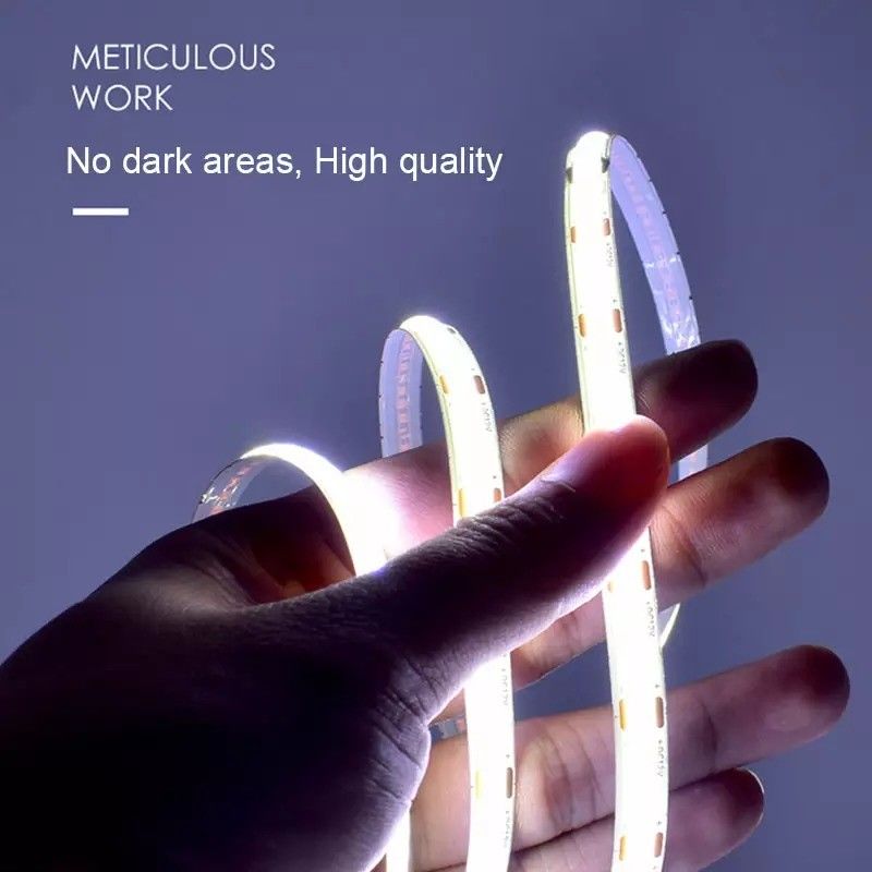 12V 24V wodoodporny IP65 IP67 IP68 CRI90 Zgaszający 5M elastyczny pas LED COB do pomieszczeń wewnętrznych