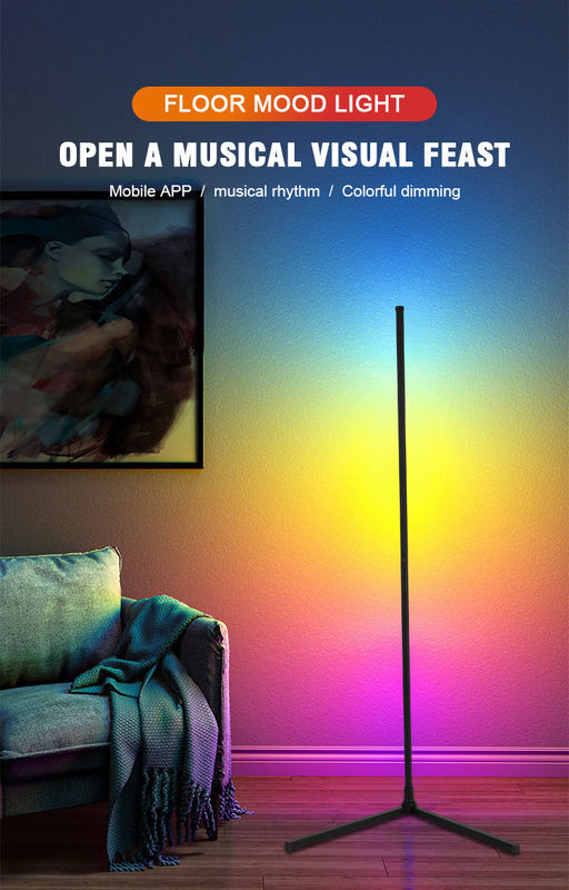 Nowoczesne oświetlenie dekoracyjne w pomieszczeniach LED Lampa podłogowa RGB IC Smart Corner Atmosphere Light