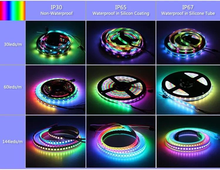 Hongtop 5m/roll 3- SK6812 RGB RGBW RGBWW RGBNW RGBCW Światło LED do mebli