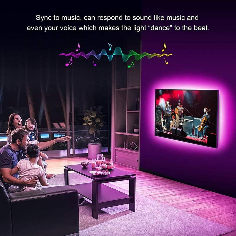 Smart LED Strip dla dekoracji 12V 5V USB Control Sync muzyki i RGB temperatury koloru