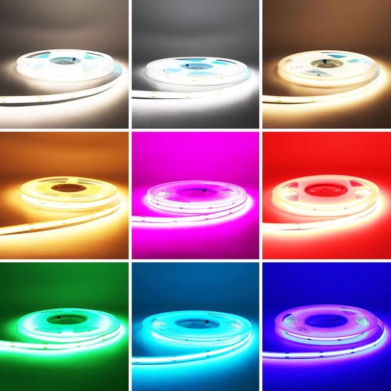Elastyczny pas LED Cob z ciepłym białym niebieskim kolorem i wydajnością świetlną lampy 90lm / w