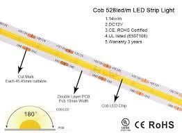 120 stopniowy kąt wiązki COB 320 LED 24V 8mm 10mm LED Strip Light do dekoracji ogrodu