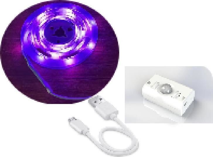 SMD2835 Światło LED z czujnikiem ruchu 1m Długość USB Ładowalny dzień i noc