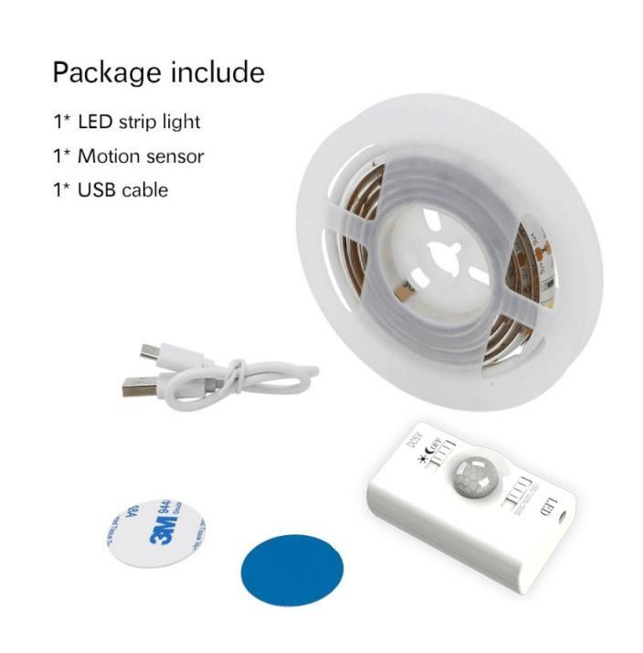 SMD2835 Światło LED z czujnikiem ruchu 1m Długość USB Ładowalny dzień i noc