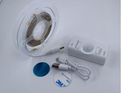 SMD2835 Światło LED z czujnikiem ruchu 1m Długość USB Ładowalny dzień i noc