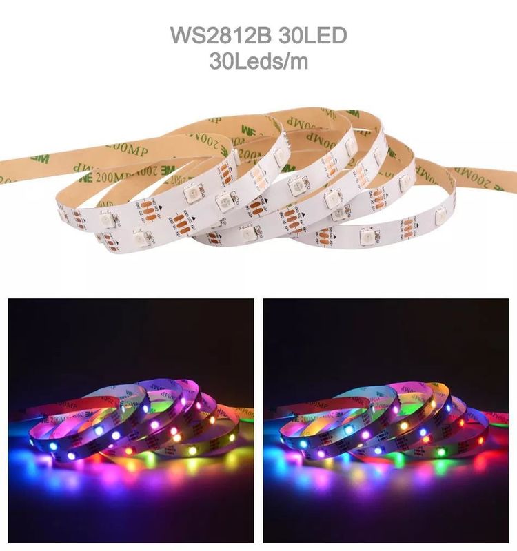 Woda odporna 12V ws2812 ws2811 Led Strip 60leds do Magicznego Koloru Dekoracji RGB CRI Ra 80
