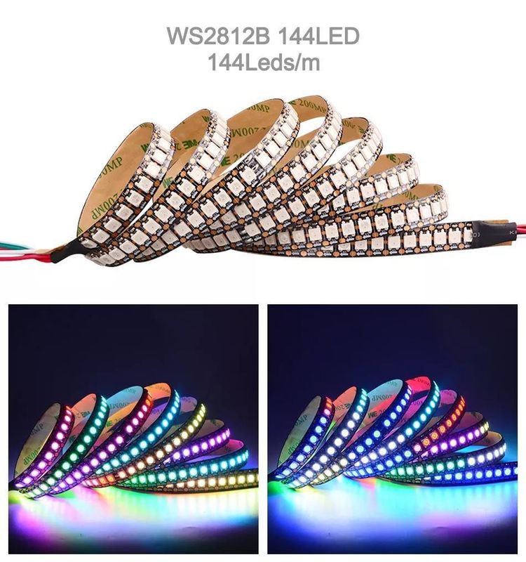 Woda odporna 12V ws2812 ws2811 Led Strip 60leds do Magicznego Koloru Dekoracji RGB CRI Ra 80