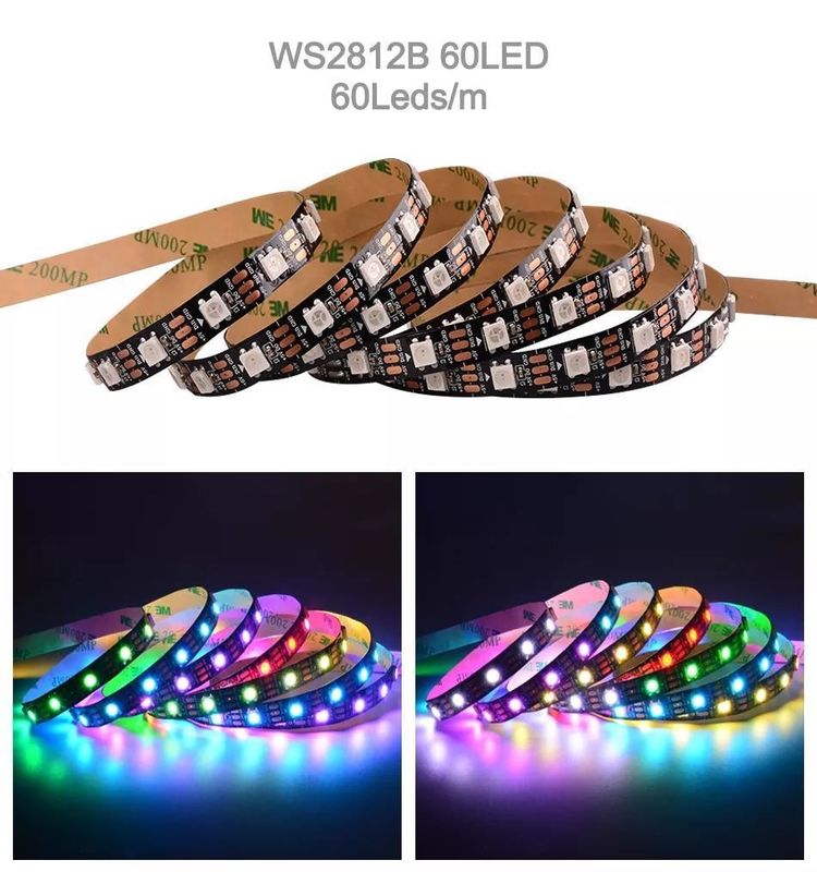 Woda odporna 12V ws2812 ws2811 Led Strip 60leds do Magicznego Koloru Dekoracji RGB CRI Ra 80