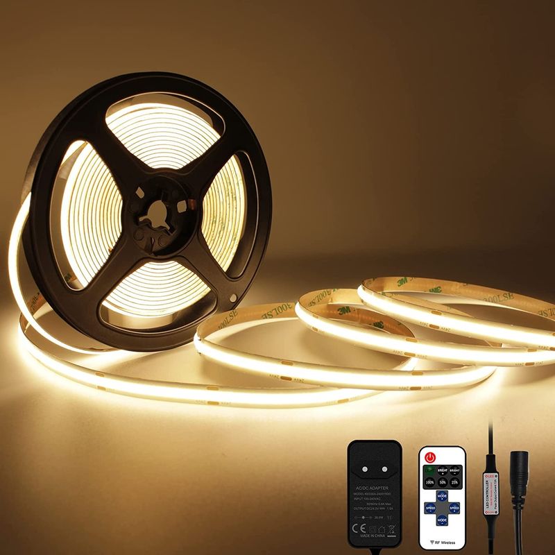 Niestandardowy elastyczny 320 480 Leds Dc 5v 10000 Lumens Ciepły Biały Rgb Fcob Cct Cob Led Strip Light Warehouse