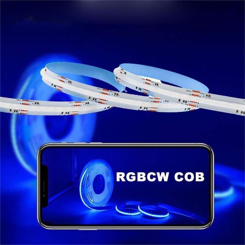 Taśma LED 5m/lot Smd 320 384 840leds/m wodoodporny elastyczny Cob Led Strip Dc 24v Ra90 RGBCCT 3000k 4000k 6000k