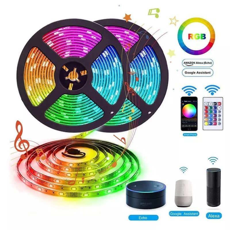 Długotrwałe oświetlenie wodoodporne IP65 30d/m 5050 RGB LED Light Strips with Remote