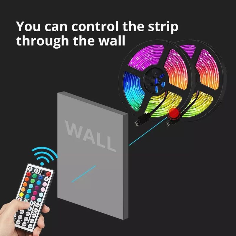 Długotrwałe oświetlenie wodoodporne IP65 30d/m 5050 RGB LED Light Strips with Remote
