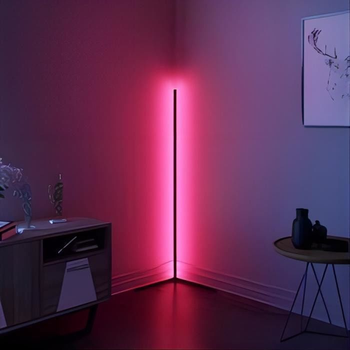 Home Hotel Lighting Dekoracyjna lampa podłogowa ze zmianą koloru RGB i metalowym cieniem szkła