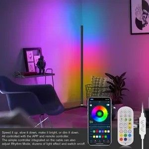 Sypialnia RGB IC Gaming Lights Salon Ambient Mood Light Standing LED Corner Floor Lamp