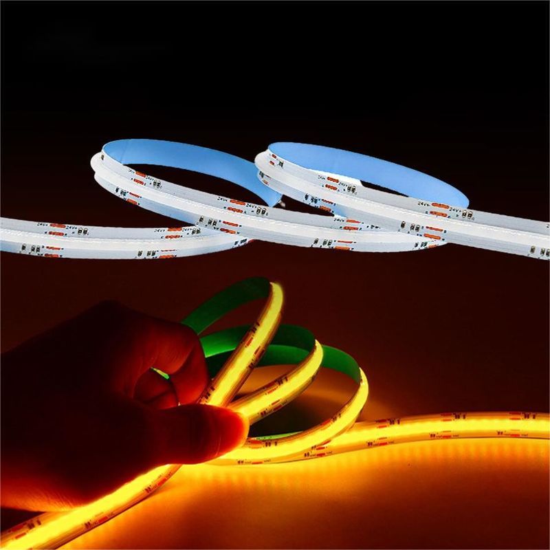 Lampa Przepływ światła lm 1000 24V 576leds/meter RGB COB LED Soft Light Strip Direct Good