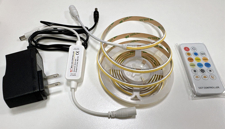 DC 24V Landscape 2m 560 LEDs COB Dymable LED Strip Kit z sterownikiem i adapterem