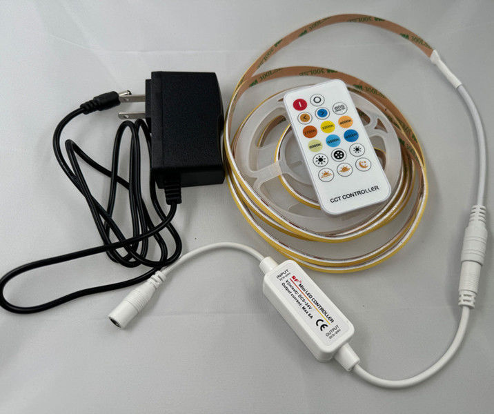 DC 24V Landscape 2m 560 LEDs COB Dymable LED Strip Kit z sterownikiem i adapterem