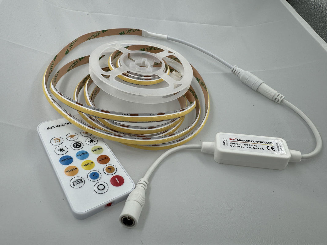 Zestaw pasów LED DC12V/24V ze zmniejszalnymi światłami COB i inteligentnym sterownikiem