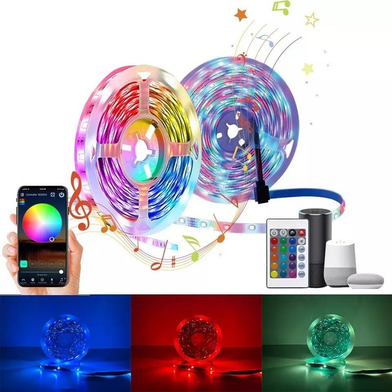 12V 5V 2835 5050 RGB WIFI Tuya Smart LED Light Strips Sync muzyki do dekoracji inteligentnego domu