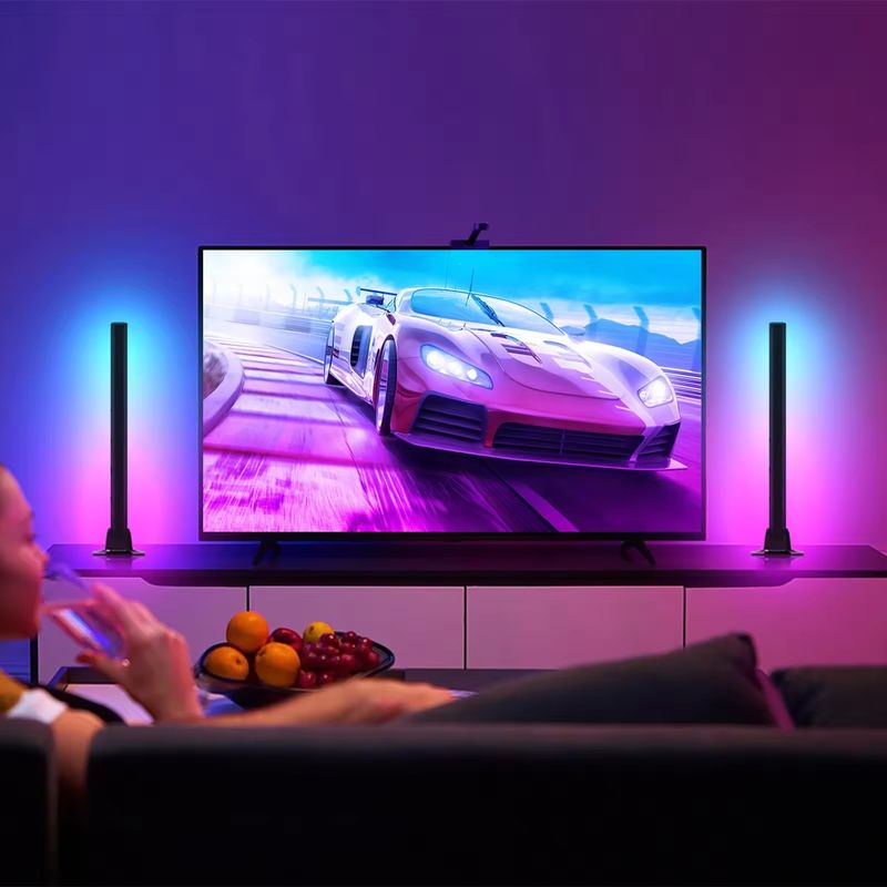 Lampa podłogowa RGB RGBIC do dekoracji sypialni w rozmiarach 30cm i 50cm