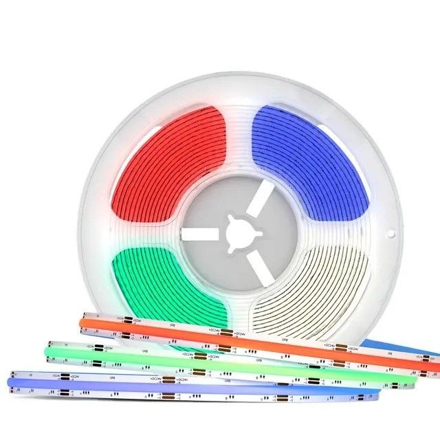 90 Ra CRI COB RGB LED Strip Light Nie wodoodporny 12V 24V do usługi rozwiązań oświetleniowych