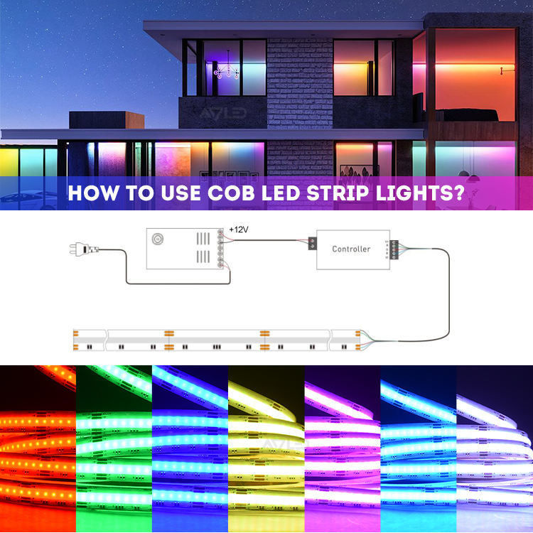 Wysoki CRI Ra 90 COB LED Strip Light Idealny wybór dla oświetlenia wewnętrznego i zewnętrznego
